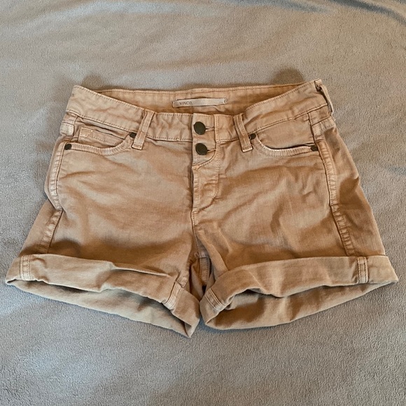 Vince Pants - Vince Khaki Denim Button Fly Shorts Size 24